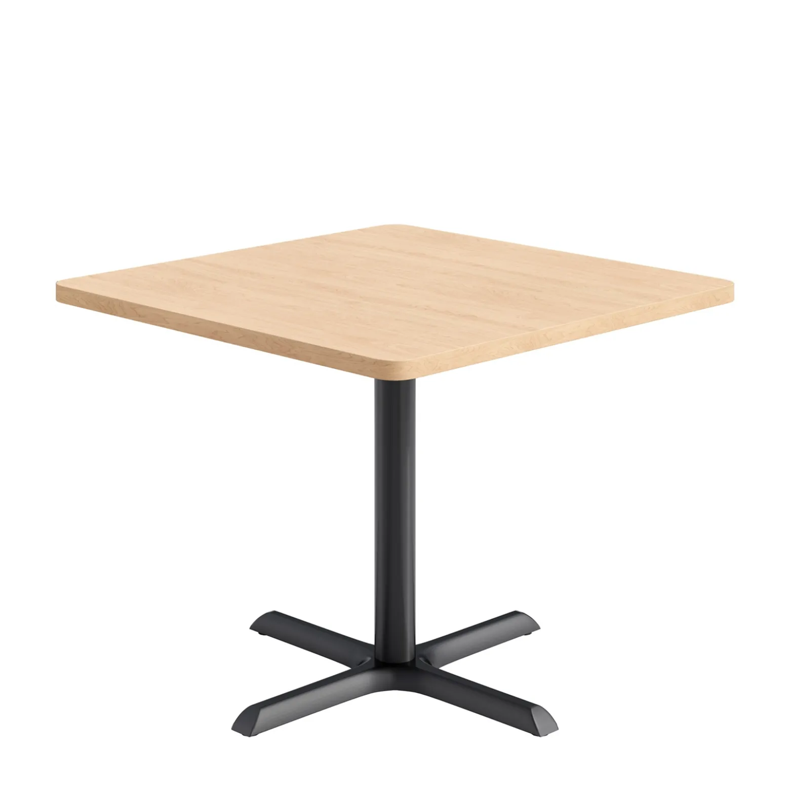 Café au lait Standard Height Square Table with X-Base - 30"W
