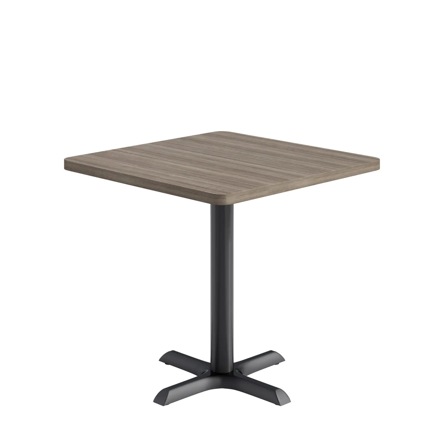 Café au lait Standard Height Square Table with X-Base - 30"W