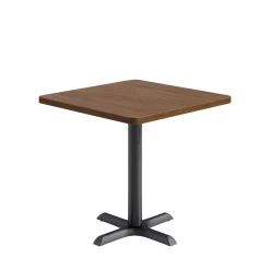Café au lait Standard Height Square Table with X-Base - 30