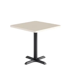 Café au lait Standard Height Square Table with X-Base - 30