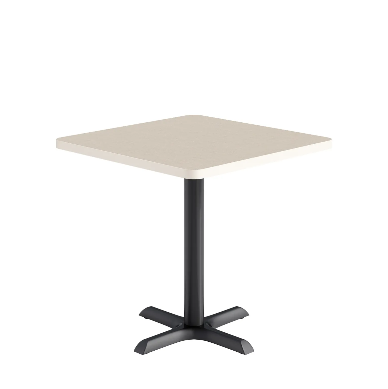 Café au lait Standard Height Square Table with X-Base - 30"W