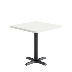 Café au lait Standard Height Square Table with X-Base - 30