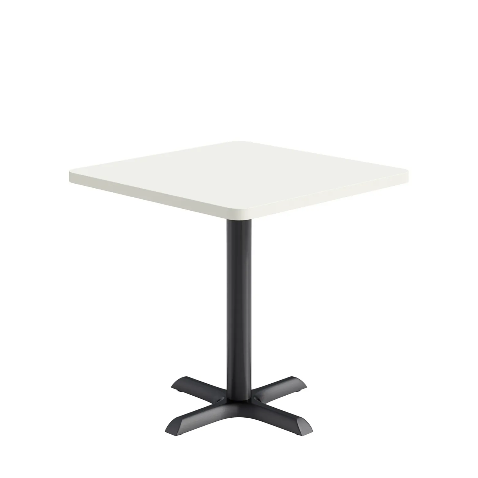 Café au lait Standard Height Square Table with X-Base - 30"W