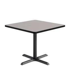 Café au lait Standard Height Square Table with X-Base - 36