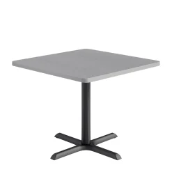 Café au lait Standard Height Square Table with X-Base - 36
