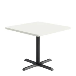 Café au lait Standard Height Square Table with X-Base - 36