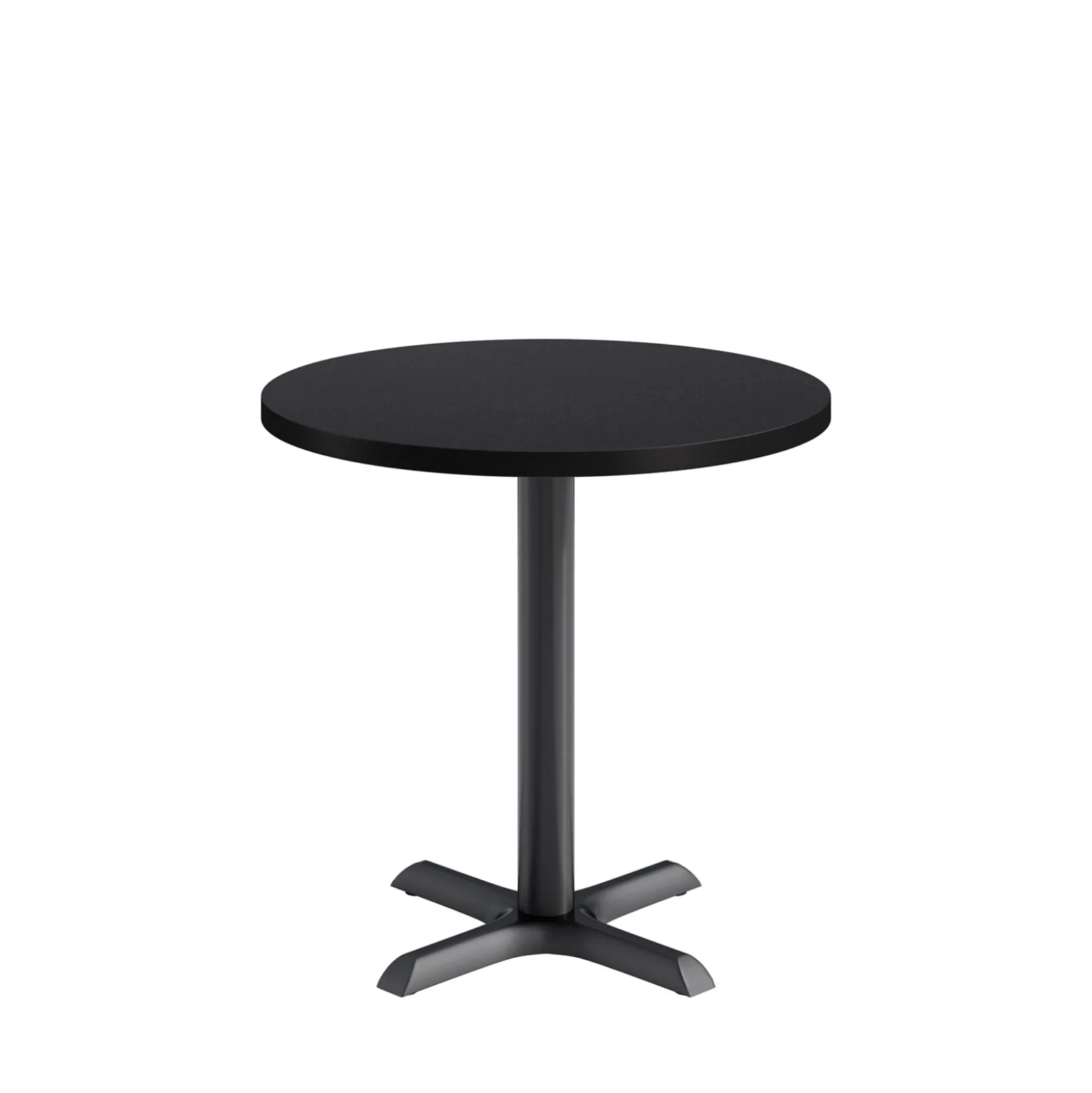Café au lait Standard Height Round Table with X-Base - 30"W