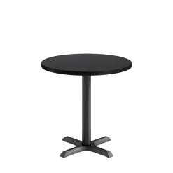 Café au lait Standard Height Round Table with X-Base - 30"W