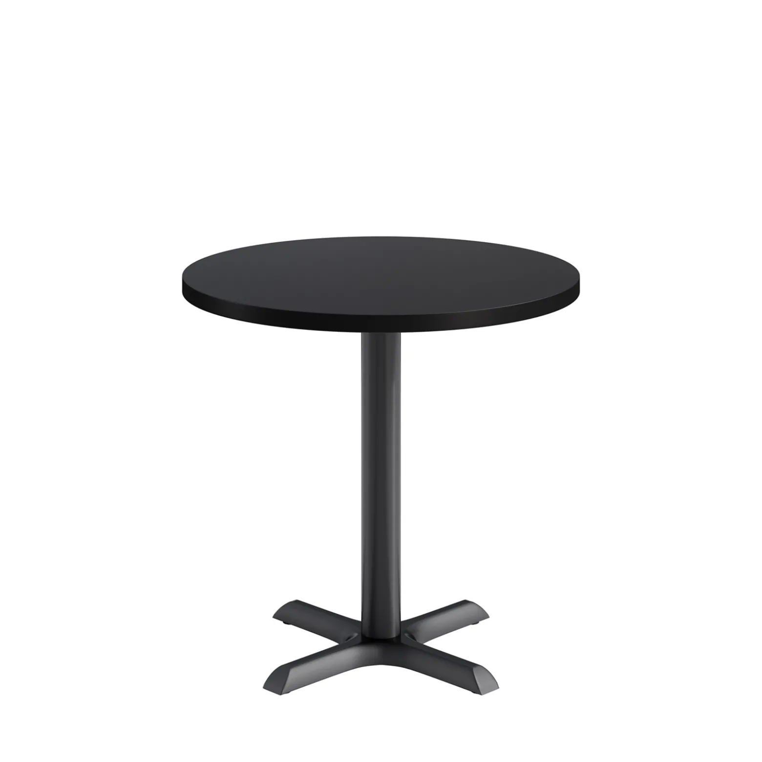 Café au lait Standard Height Round Table with X-Base - 30"W