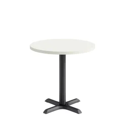 Café au lait Standard Height Round Table with X-Base - 30