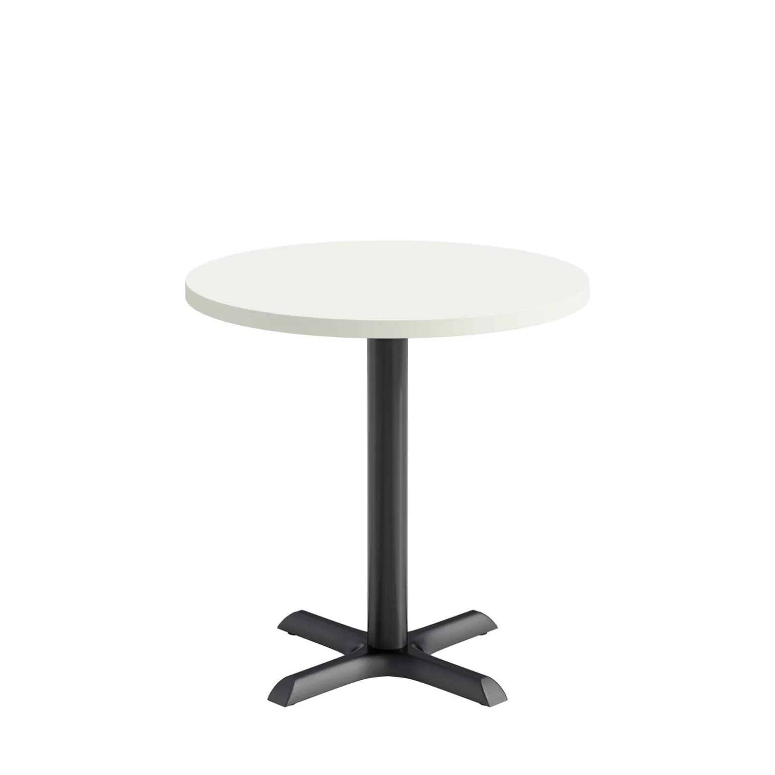 Café au lait Standard Height Round Table with X-Base - 30"W