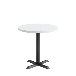 Café au lait Standard Height Round Table with X-Base - 30