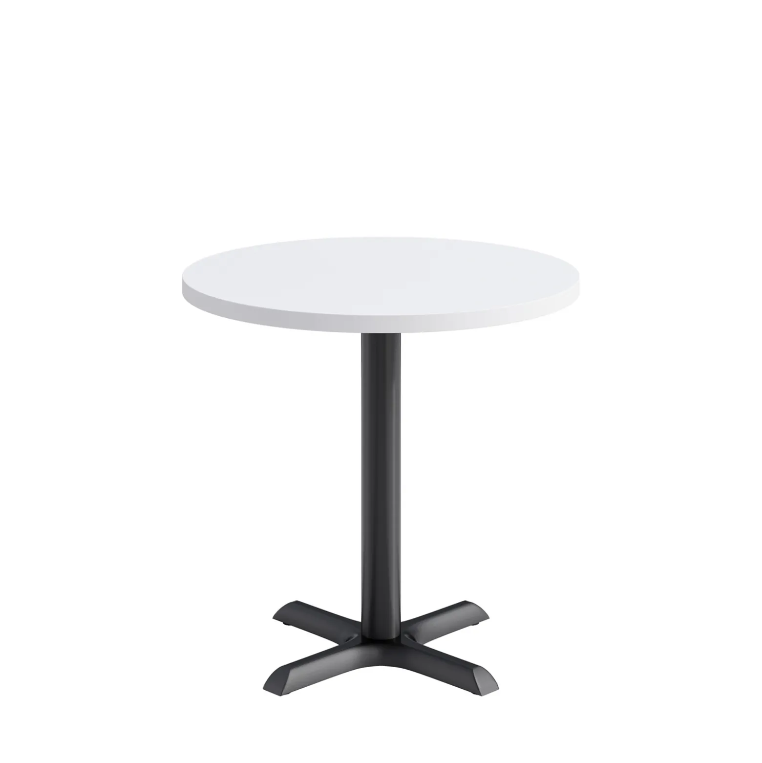 Café au lait Standard Height Round Table with X-Base - 30"W