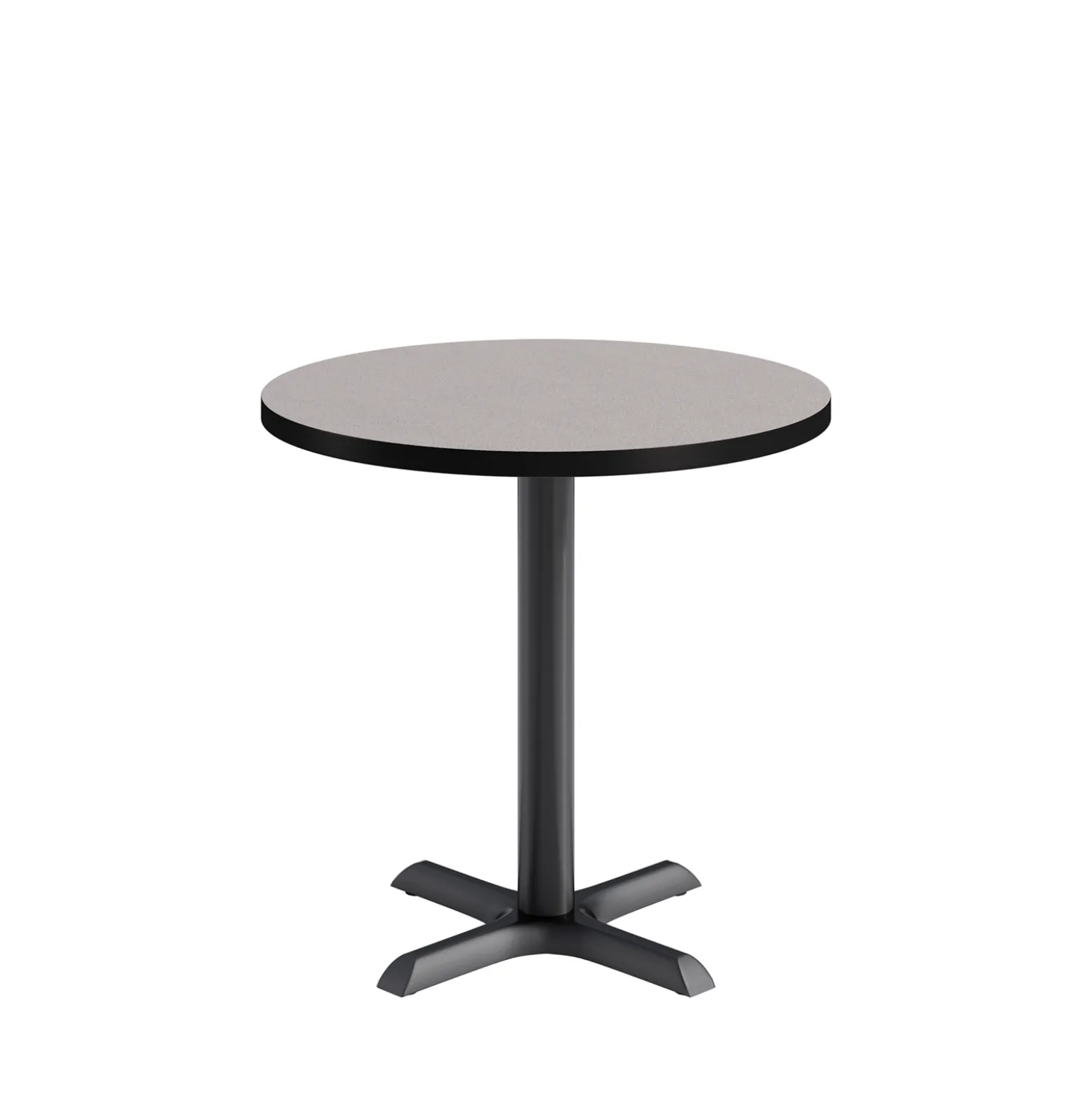 Café au lait Standard Height Round Table with X-Base - 30"W