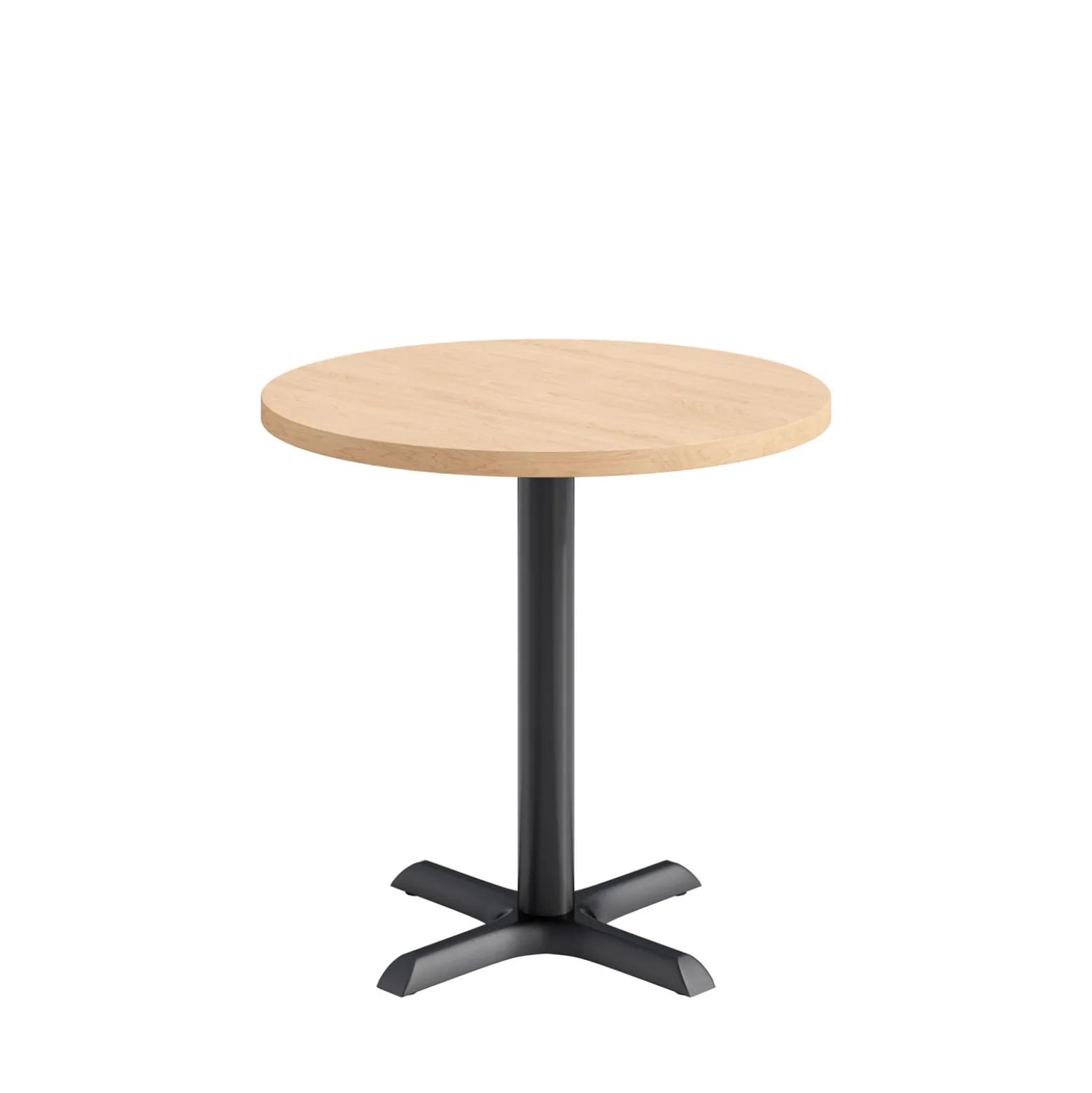 Café au lait Standard Height Round Table with X-Base - 30"W