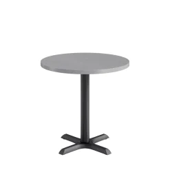 Café au lait Standard Height Round Table with X-Base - 30