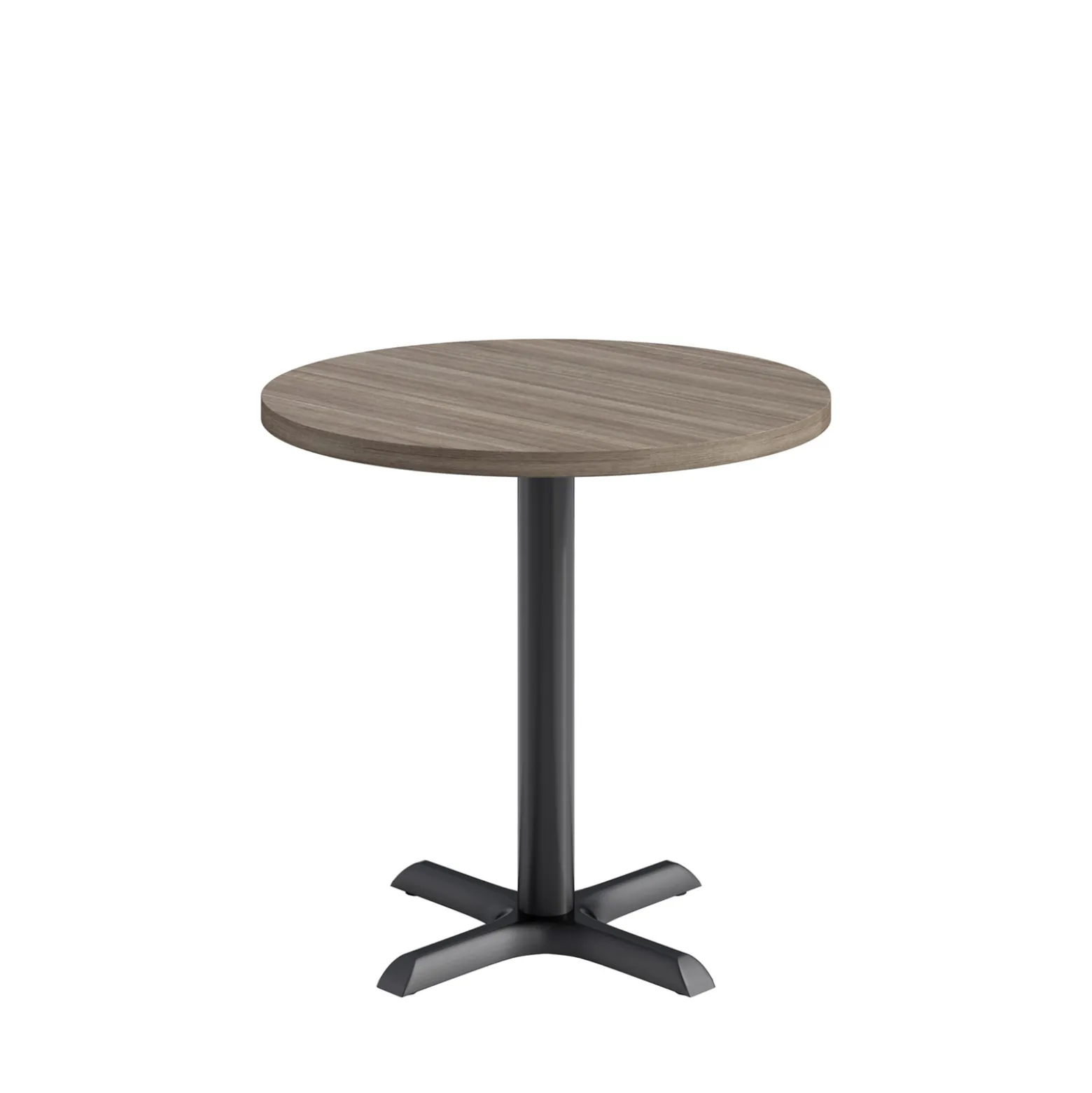 Café au lait Standard Height Round Table with X-Base - 30"W