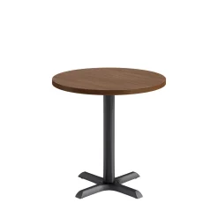 Café au lait Standard Height Round Table with X-Base - 30