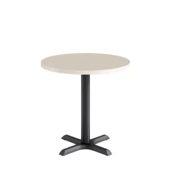 Café au lait Standard Height Round Table with X-Base - 30