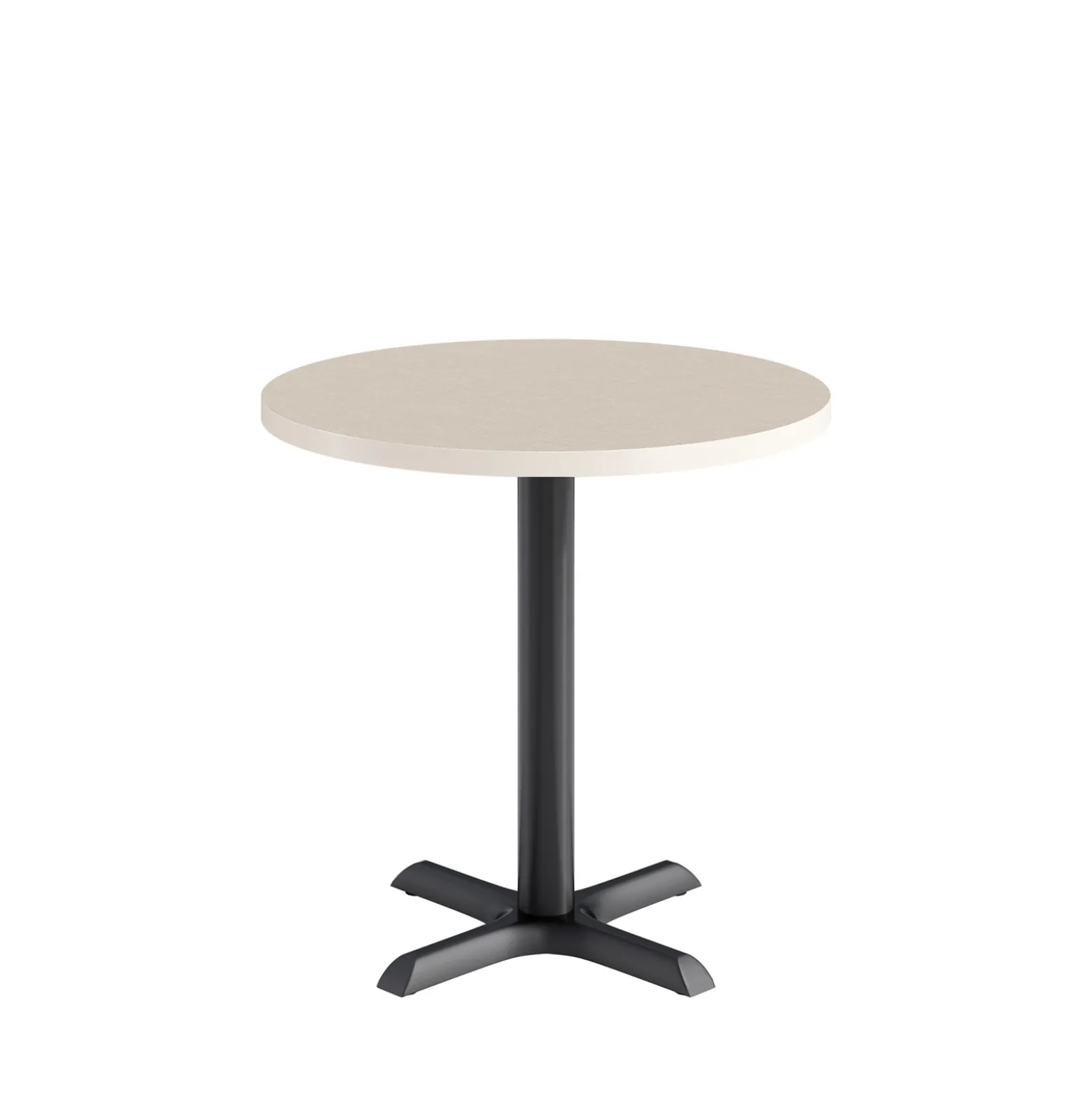 Café au lait Standard Height Round Table with X-Base - 30"W
