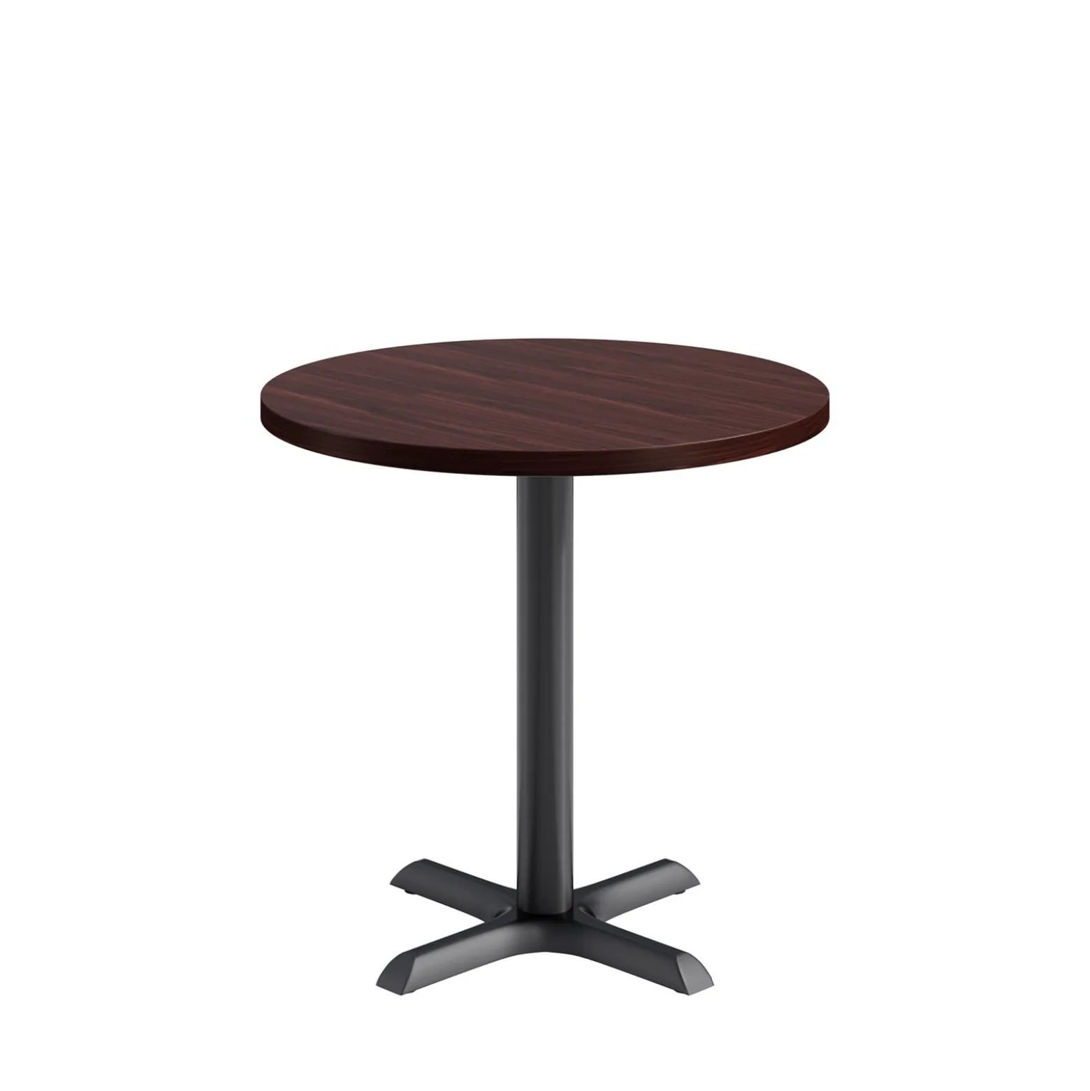 Café au lait Standard Height Round Table with X-Base - 30"W