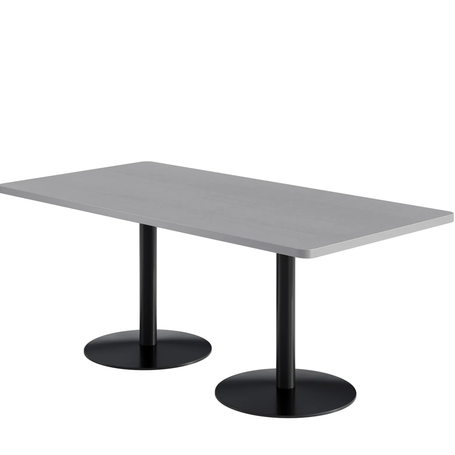 Café au lait Standard Height Rectangular Table with Pedestal Base - 72"W x 36"D