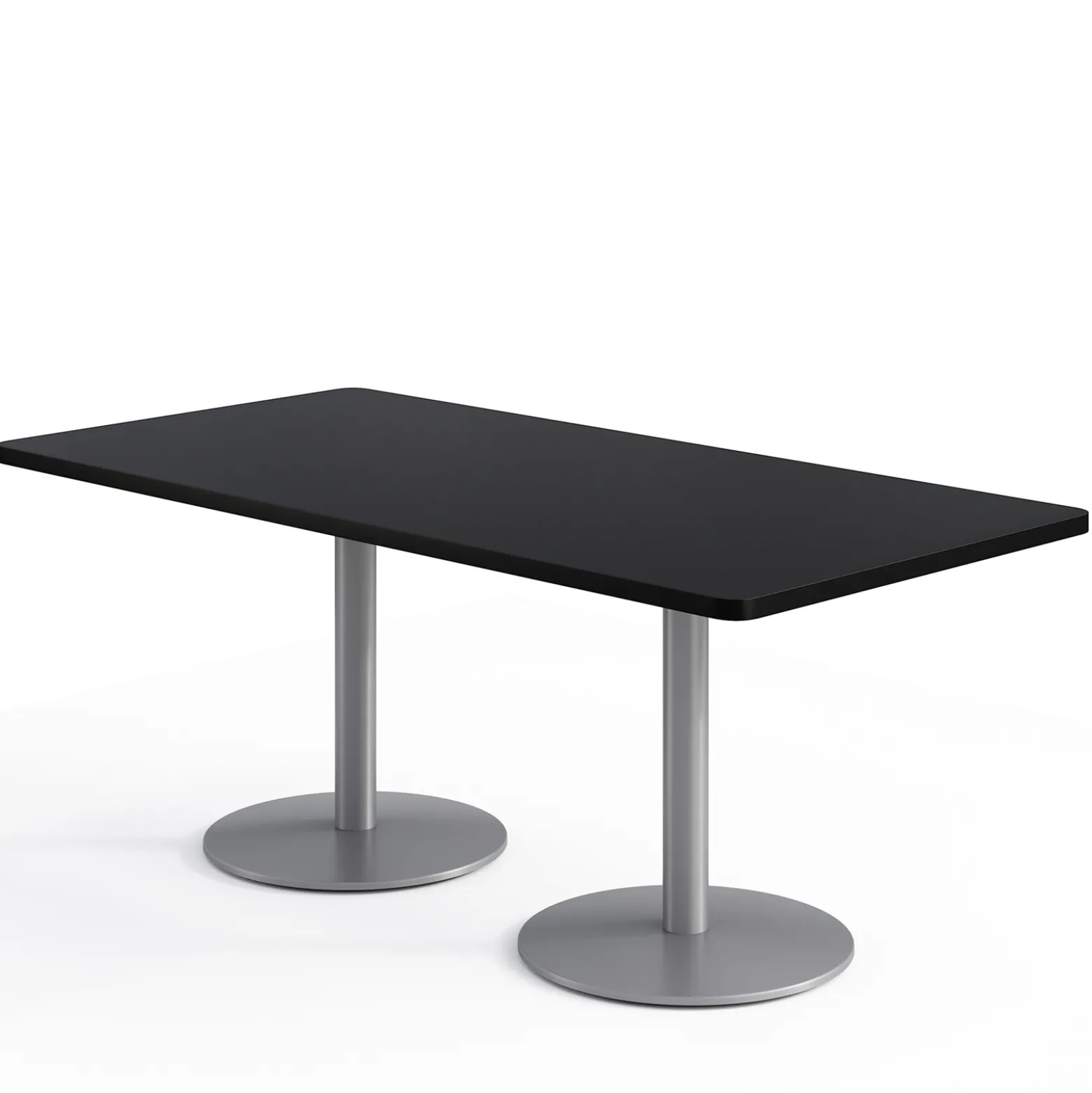 Café au lait Standard Height Rectangular Table with Pedestal Base - 72"W x 36"D