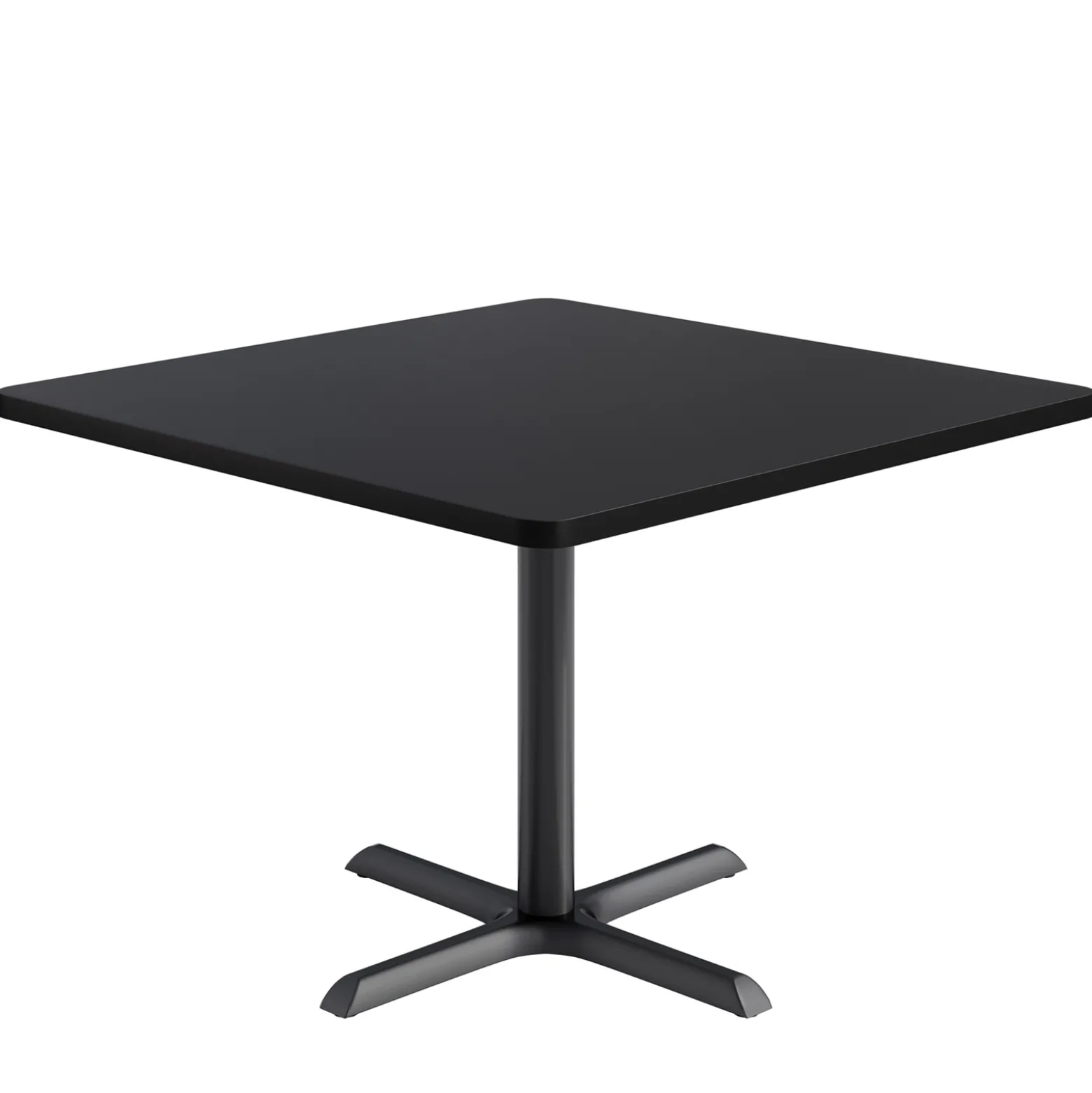 Café au lait Standard Height Square Table with X-Base - 42"W