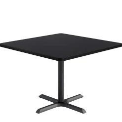Café au lait Standard Height Square Table with X-Base - 42