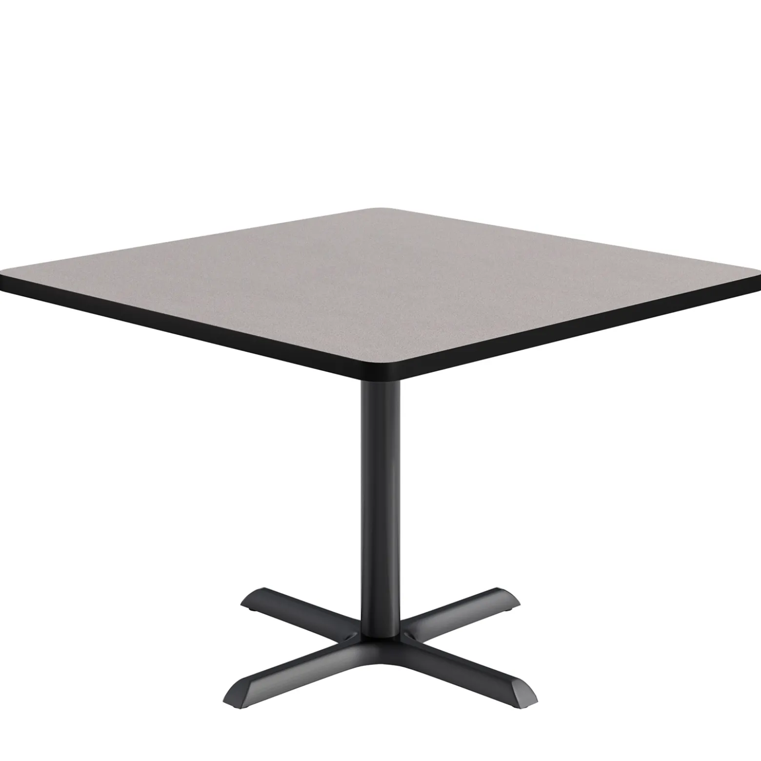 Café au lait Standard Height Square Table with X-Base - 42"W