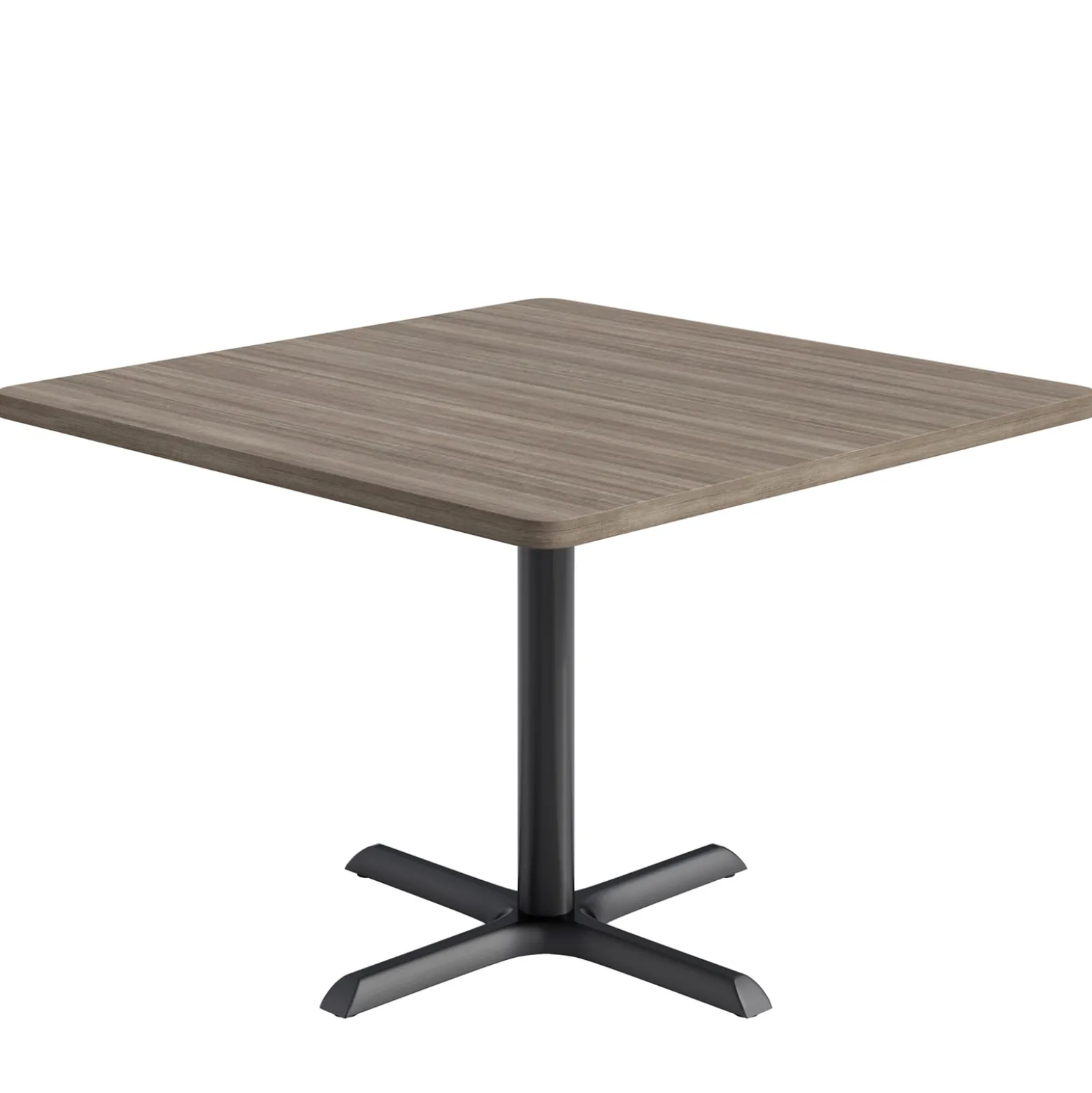Café au lait Standard Height Square Table with X-Base - 42"W