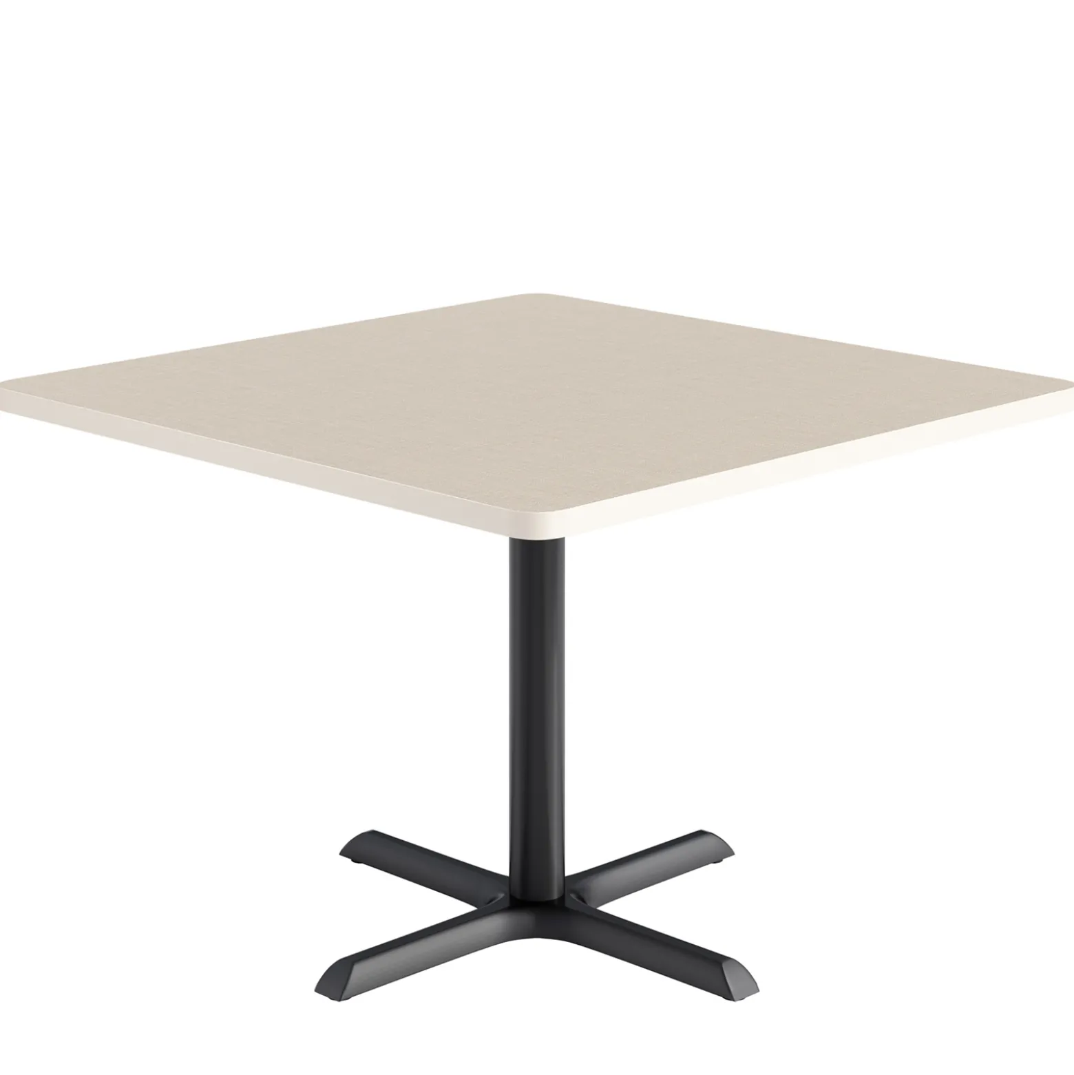 Café au lait Standard Height Square Table with X-Base - 42"W