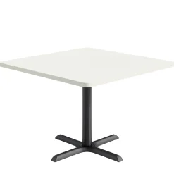 Café au lait Standard Height Square Table with X-Base - 42