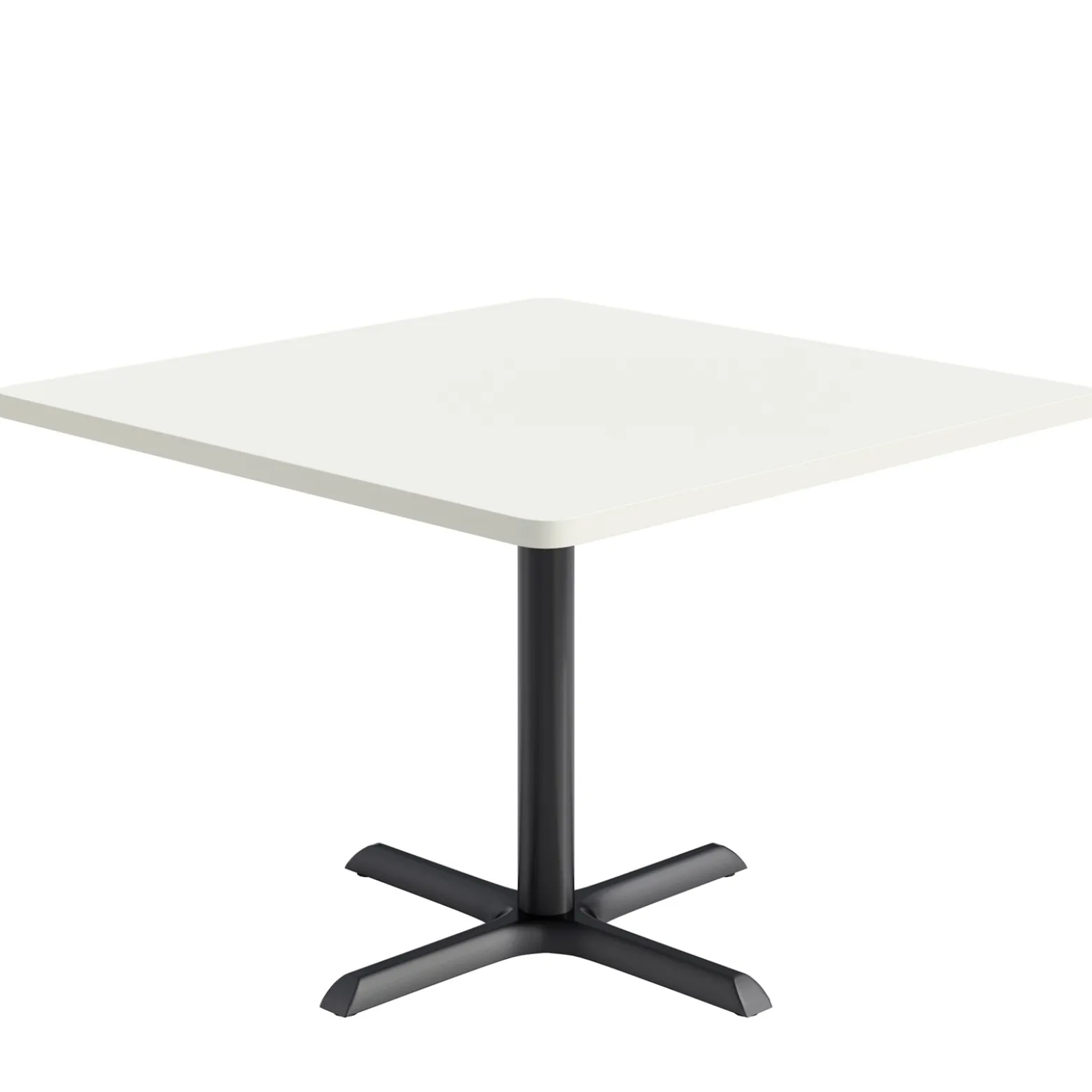 Café au lait Standard Height Square Table with X-Base - 42"W