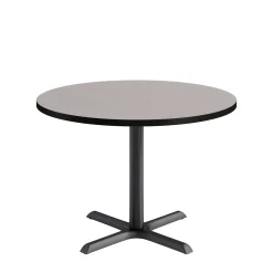 Café au lait Standard Height Round Table with X-Base - 42