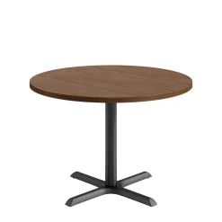Café au lait Standard Height Round Table with X-Base - 42