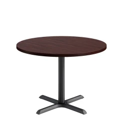Café au lait Standard Height Round Table with X-Base - 42