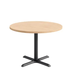 Café au lait Standard Height Round Table with X-Base - 48