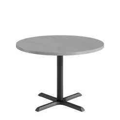 Café au lait Standard Height Round Table with X-Base - 48