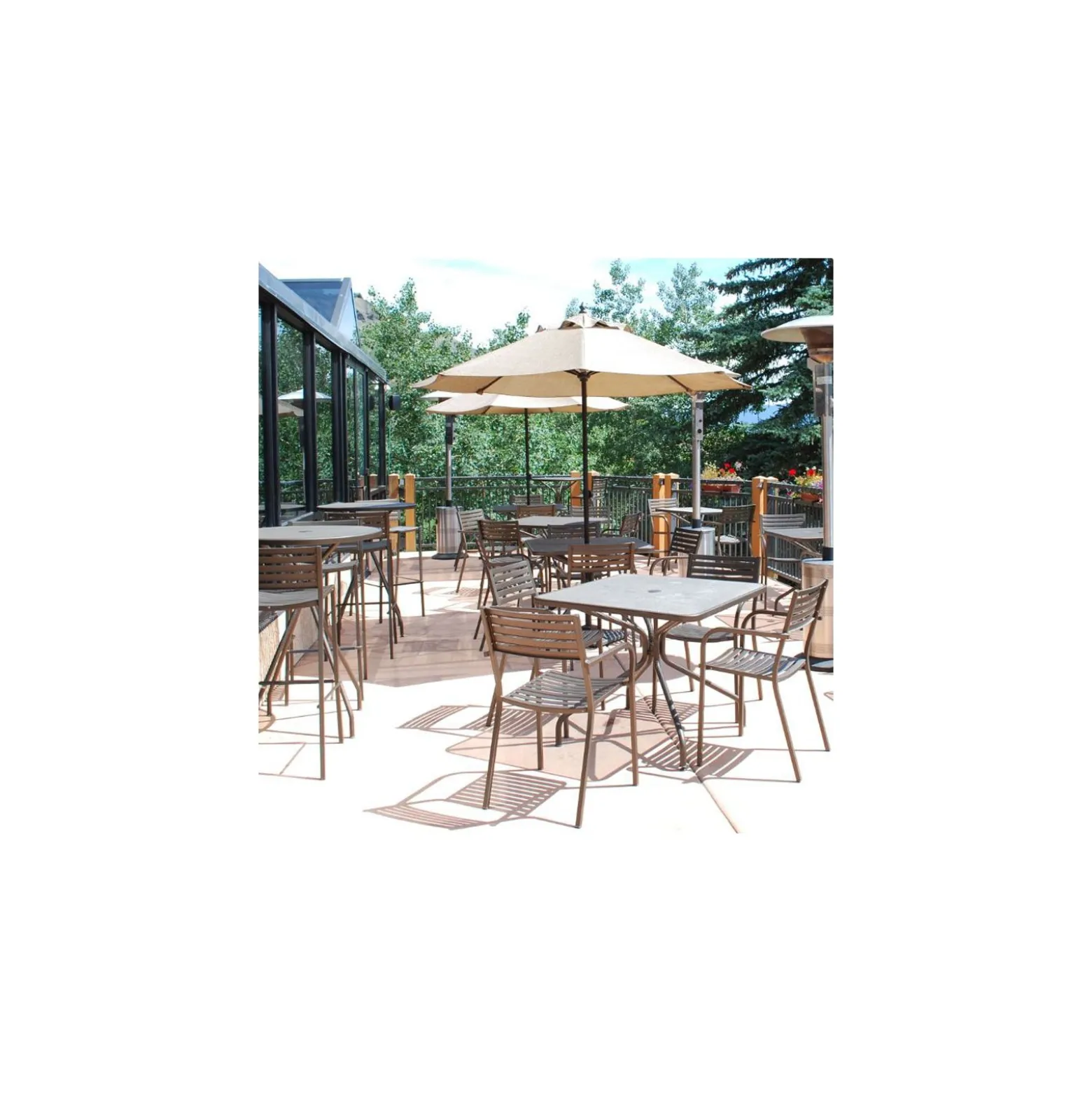 Cambi Umbrella Table 36"W x 36"D