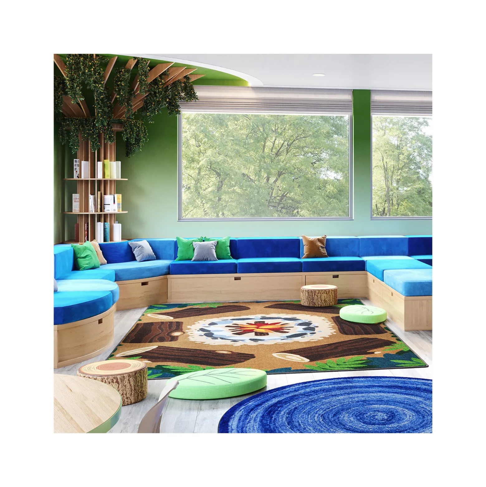 Campfire Fun 7'8" x 10'9" Area Rug