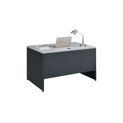 Carbon Compact Steel Desk with 1 Pedestal - 48"W x 30"D