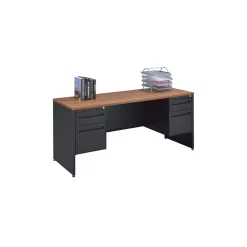 Carbon Double Pedestal Steel Credenza - 66