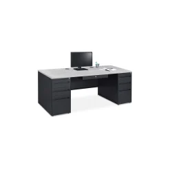 Carbon Executive Steel Desk - 72"W x 30"D