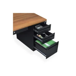Carbon L-Shaped Steel Desk and Hutch with Right Return - 72