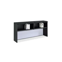 Carbon Reversible Bowfront Steel U-Desk with Hutch - 72