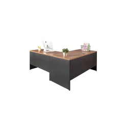 Carbon Reversible L-Shaped Steel Desk - 66