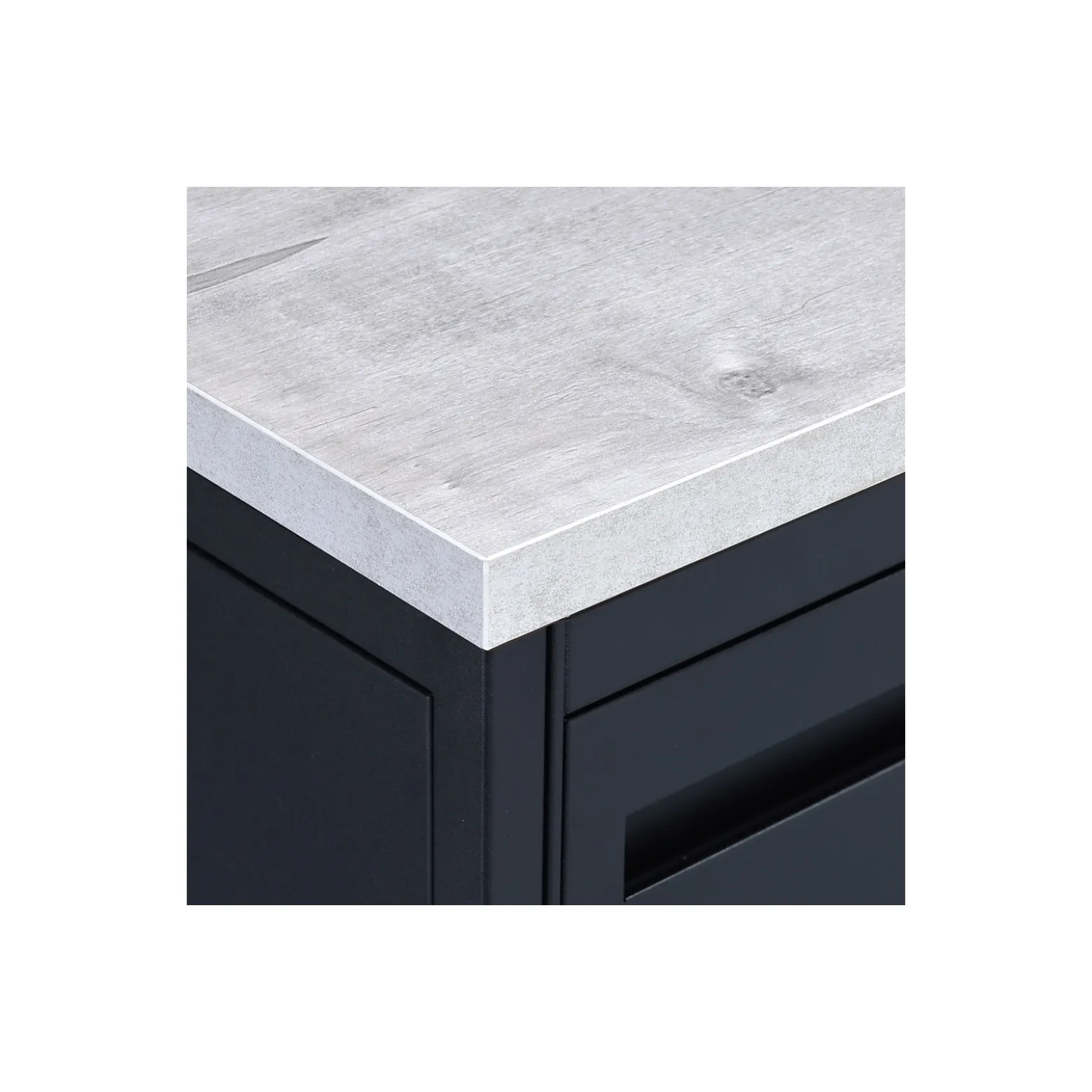 Carbon Single Pedestal Steel Desk - 66"W x 30"D