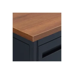Carbon Single Pedestal Steel Desk - 66