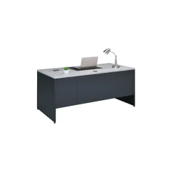Carbon Single Pedestal Steel Desk - 66